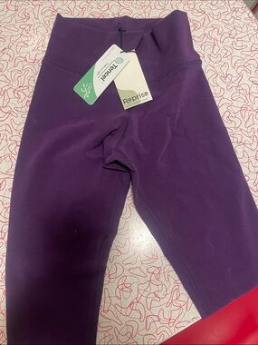 Kids' Purple Active Leggings with Wide Waistband